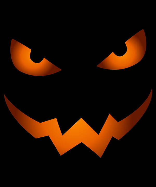 Scary Pumpkin Poster featuring the digital art Scary Jack O Lantern Pumpkin Face Halloween Costume by Flippin Sweet Gear