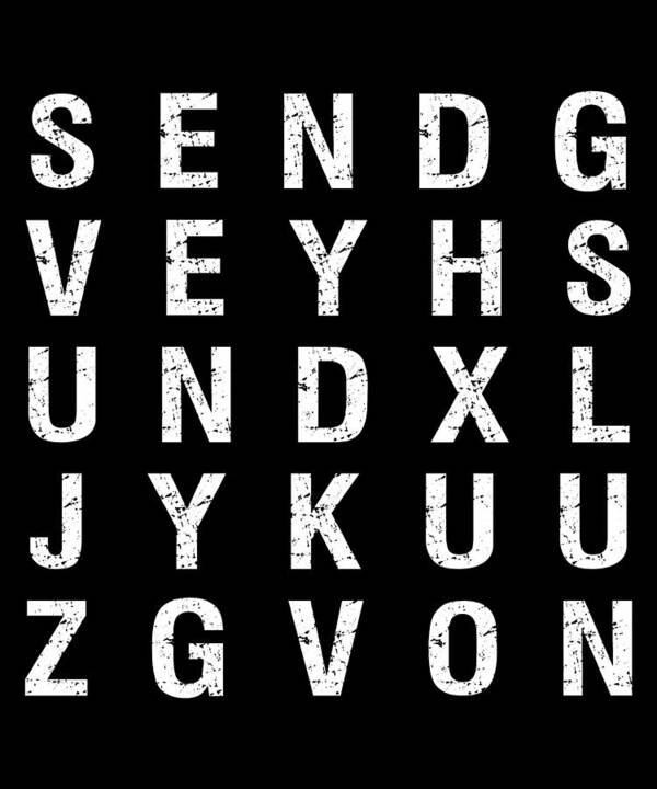 Funny Poster featuring the digital art Send Nudes Word Search by Flippin Sweet Gear