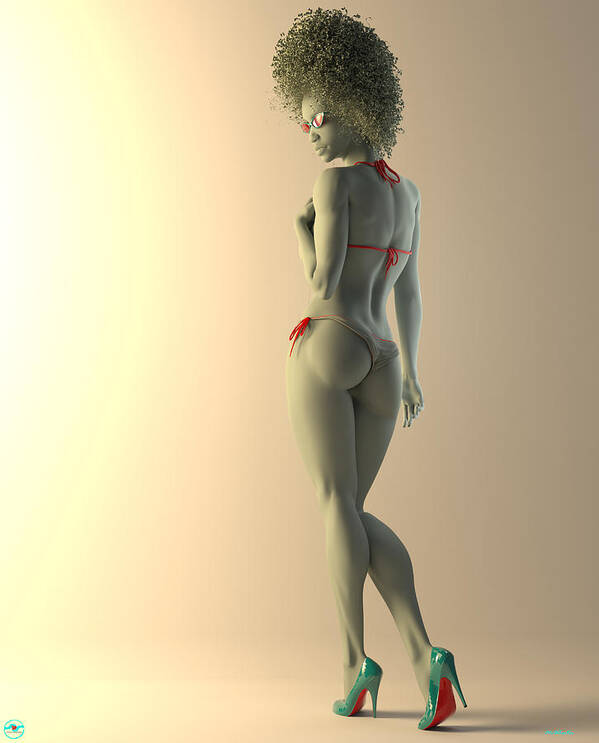 Pinup Poster featuring the digital art Mirroring_Shae by Williem McWhorter