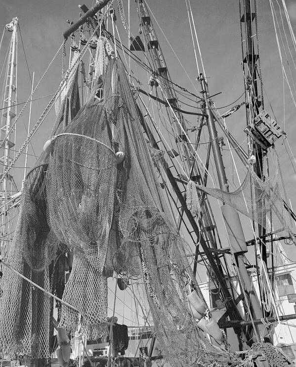 Shrimp Boat Poster featuring the photograph Shrimp Boat Rigging by John Simmons