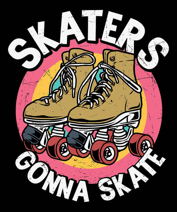 Skaters gonna skate retro vintage 80s aesthetic Poster by Licensed art -  Pixels