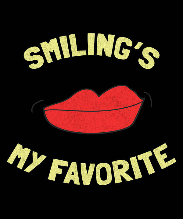 Funny Poster featuring the digital art Smilings My Favorite Retro by Flippin Sweet Gear