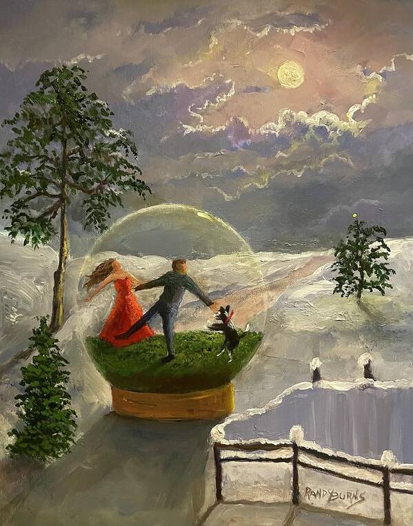 Snow Poster featuring the painting Snowglobe by Rand Burns
