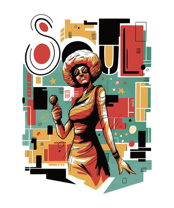 Soul Music Abstract Style Poster