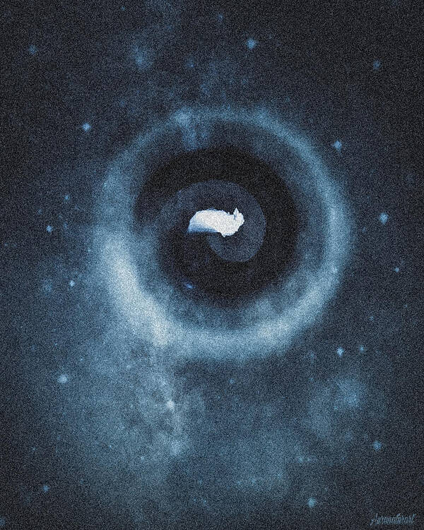 Spiral Poster featuring the digital art Spiral Dark by Auranatura Art