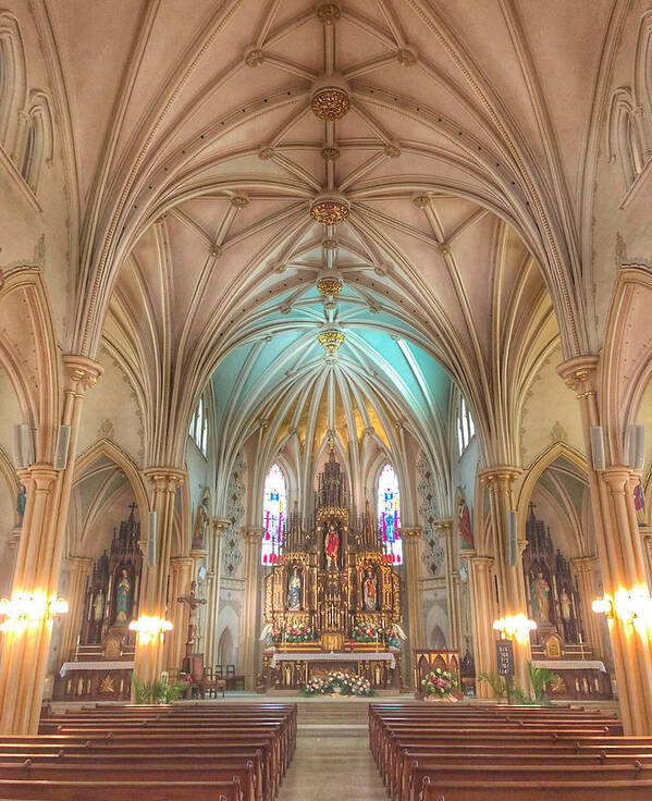 Architecture Poster featuring the photograph St. Edwards Church by Michael Dean Shelton