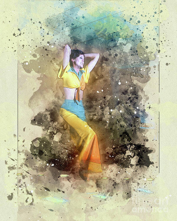 Deco Dancer Poster featuring the digital art Stage Dancer by Anthony Ellis