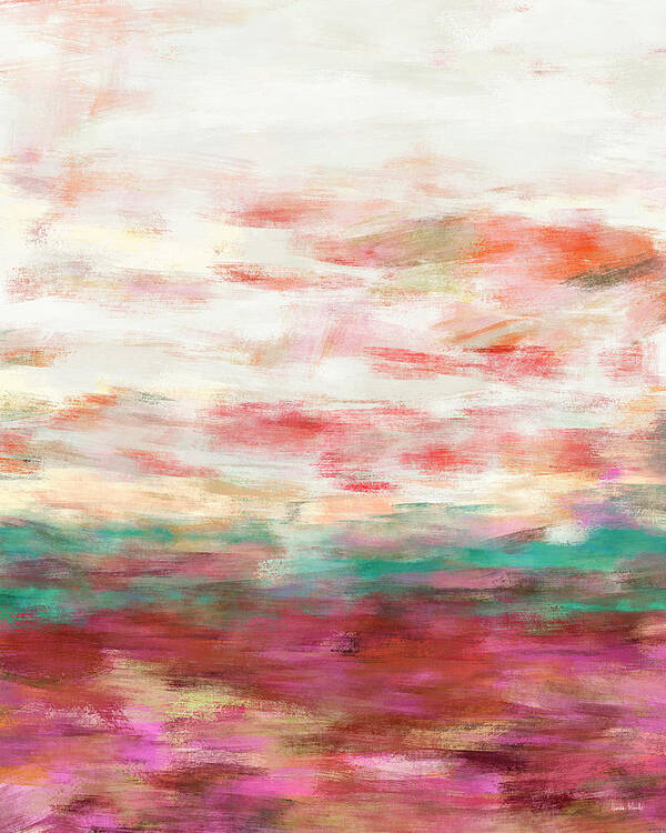 Abstract Poster featuring the painting Sunday Morning- Art by Linda Woods by Linda Woods