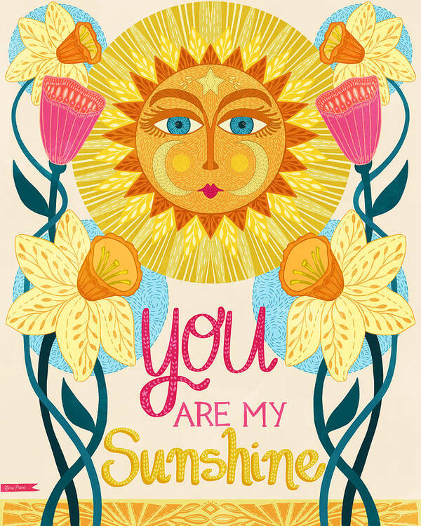 Sun Poster featuring the digital art Sunshine by Nina Pace