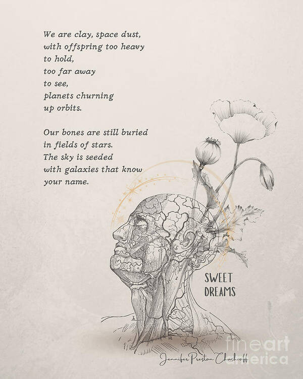 Poem Poster featuring the digital art Sweet Dreams by Jennifer Preston