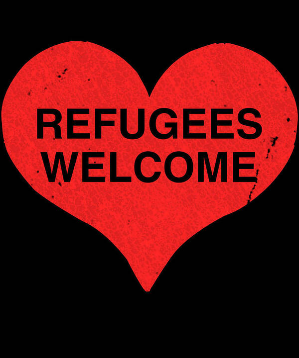 Funny Poster featuring the digital art Syrian Refugees Welcome In The Us by Flippin Sweet Gear