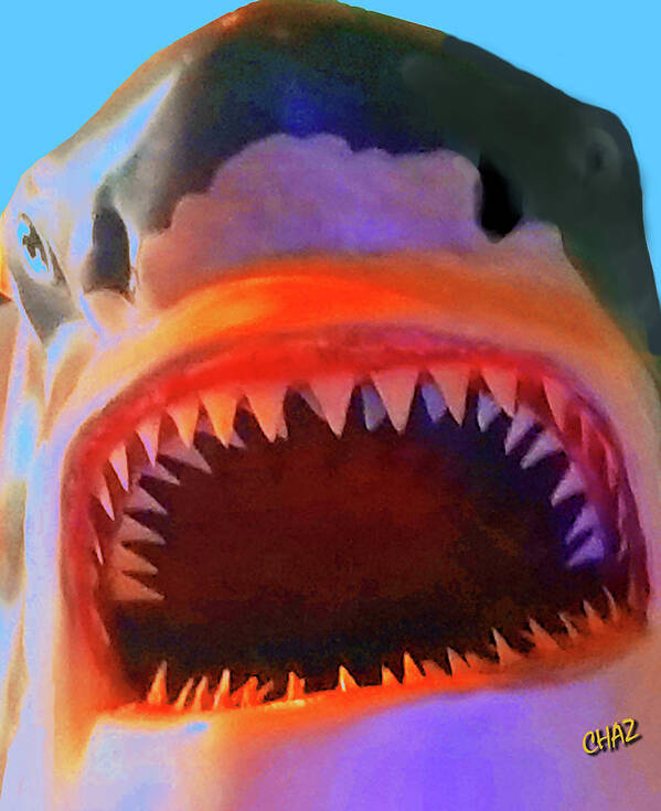 Sharks Poster featuring the painting Teeth by CHAZ Daugherty