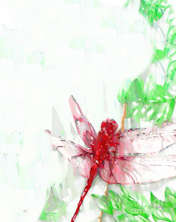 Country Living Poster featuring the digital art The Dragonfly by Fine Art By Edie