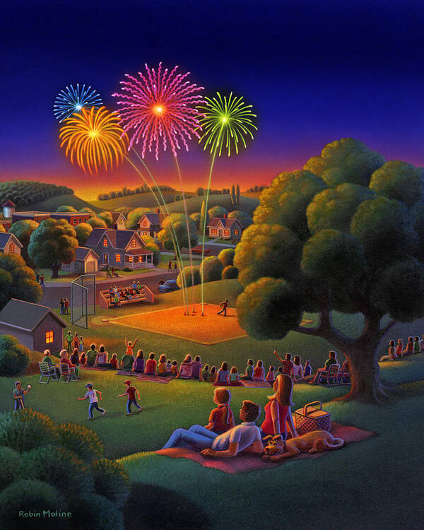 Fourth Of July Poster featuring the painting Fourth of July by Robin Moline