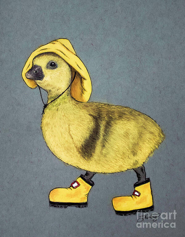Duckling Poster featuring the mixed media The Seaman by Shirley Dutchkowski