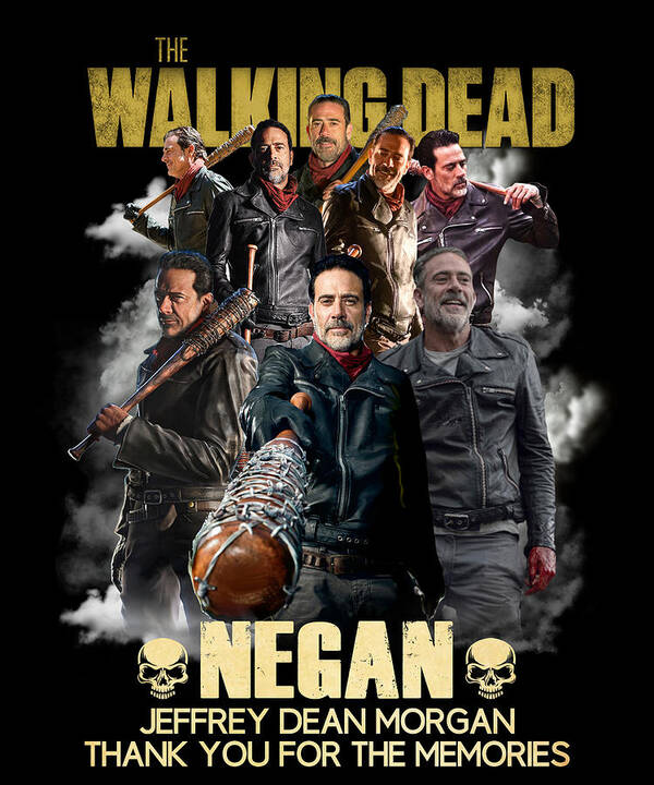 The Walking Dead Negan Jeffrey Dean Morgan Thank You For The Memories  Poster by Thh - Pixels