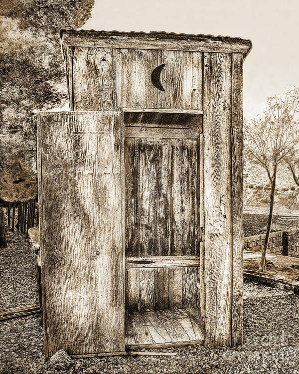 Outhouse Poster featuring the photograph Throne Room, Sepia, Outhouse by Don Schimmel