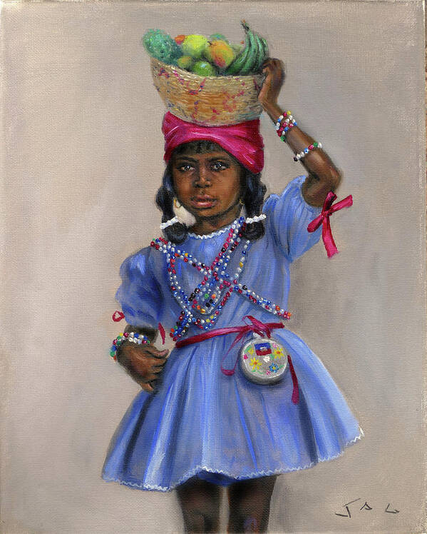 Haiti Poster featuring the painting Tifi Haiti by Jonathan Gladding