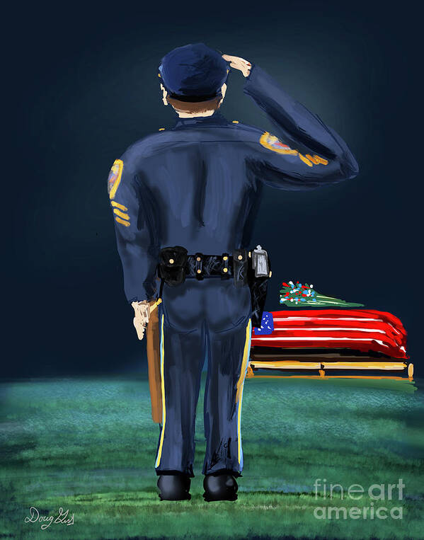 Law Enforcement Poster featuring the digital art Too Many Losses by Doug Gist