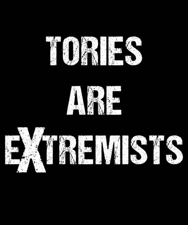 Funny Poster featuring the digital art Tories Are Extremists by Flippin Sweet Gear