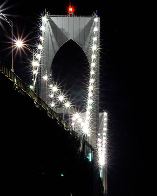 Newport Bridge Poster featuring the photograph Under the Bridge by Jim Feldman