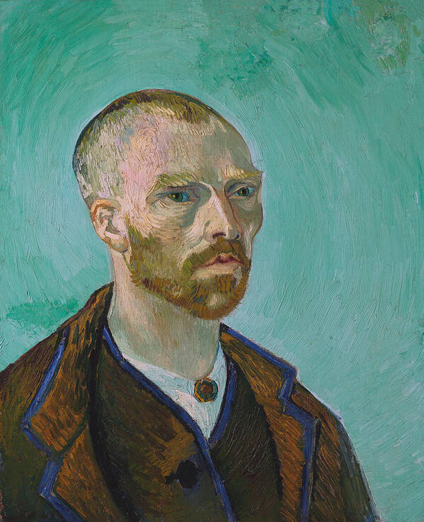 Van Gogh Poster featuring the painting Vincent van Gogh Self Portrait - Dedicated to Paul Gauguin by War Is Hell Store