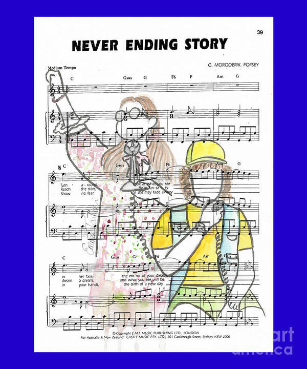 Neverending Story Poster featuring the digital art Vintage Photograp Stranger Things Never Ending Story Dustin And Suzie Idol Gifts Fot You by Mizorey Tee