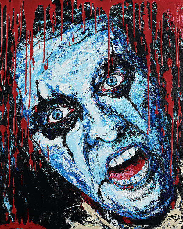 Alice Cooper Poster featuring the painting Welcome to my nightmare by Steve Follman