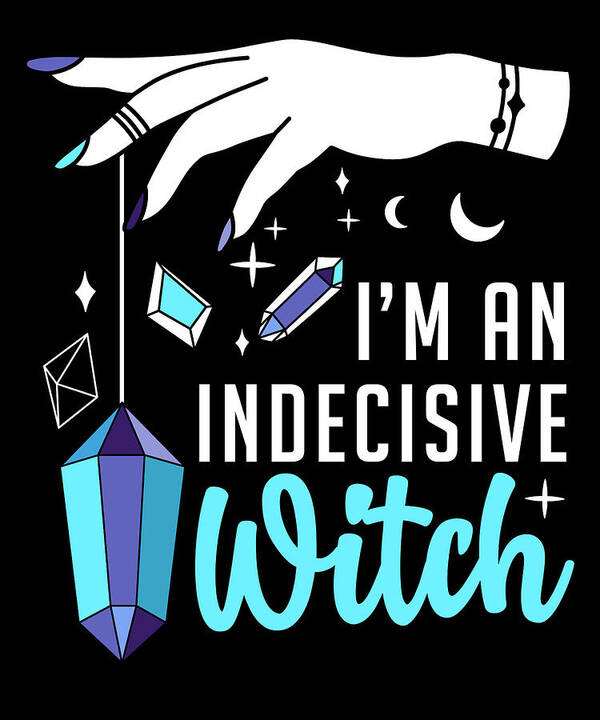 Witch Poster featuring the digital art Witch Pendulum Divination Fortune Tellers by Toms Tee Store
