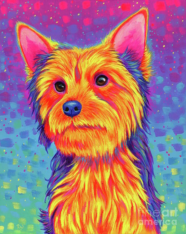 Dog Poster featuring the painting Yorkshire Terrier by Rebecca Wang