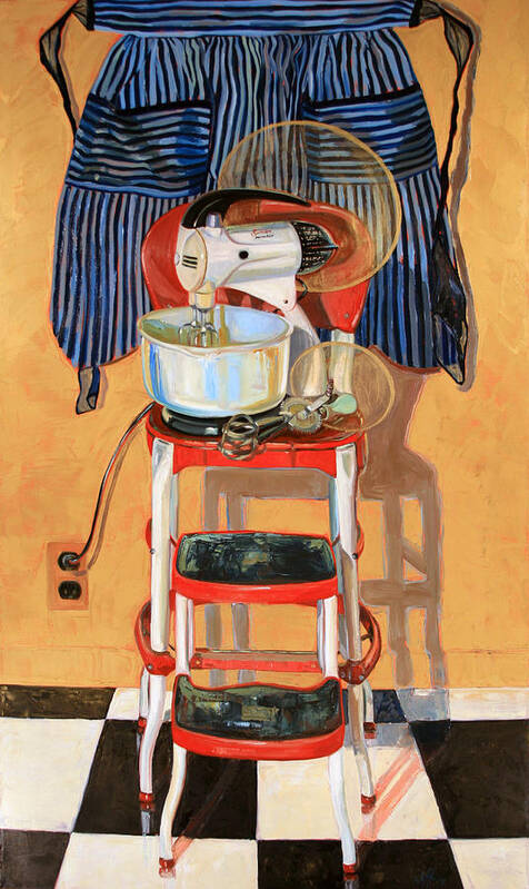 Vintage Poster featuring the painting Mixer Maesta by Jennie Traill Schaeffer