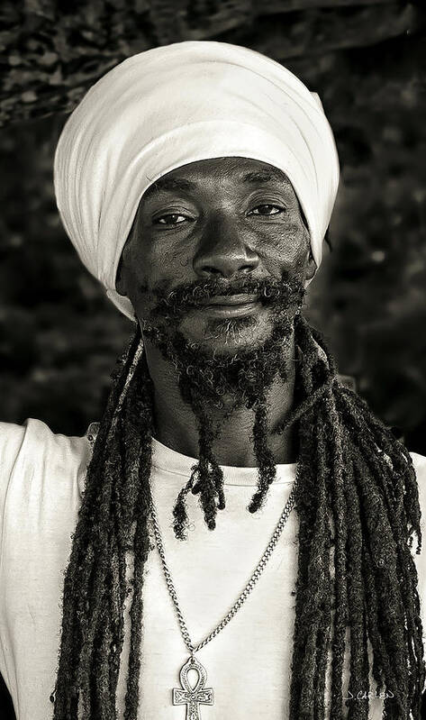 Jamaica Poster featuring the photograph Rasta Man by Jim Carlen