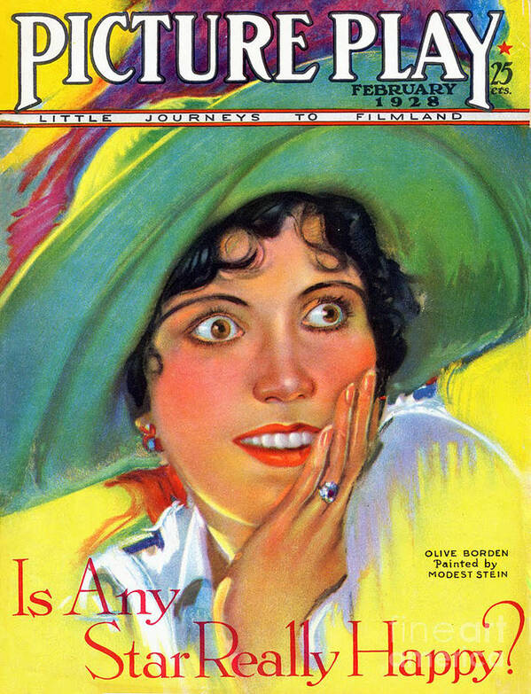 Usa Poster featuring the drawing 1920s Usa Picture Play Magazine Cover by The Advertising Archives