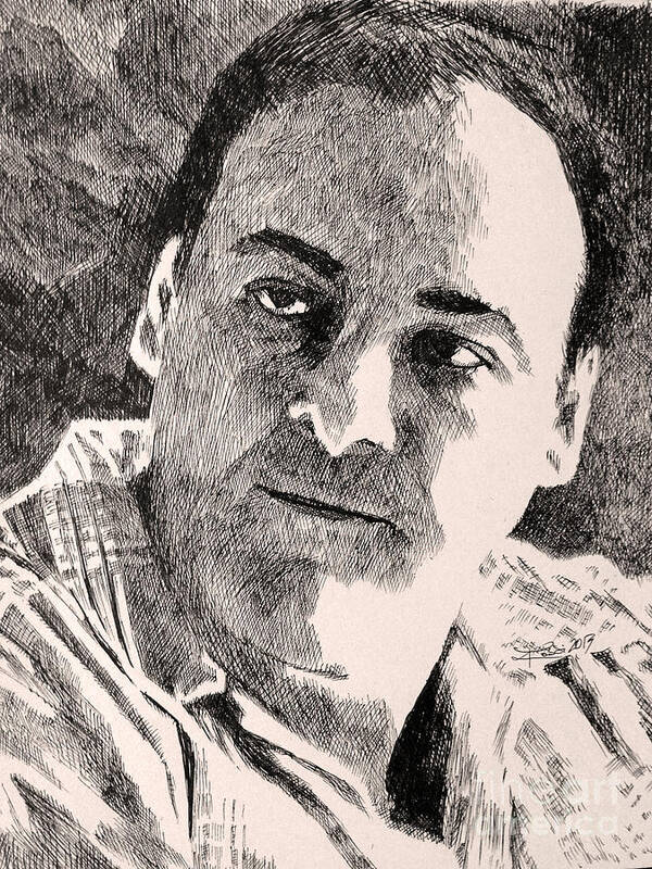 James Gandolfini Poster featuring the painting Gentle Giant #1 by Robbi Musser
