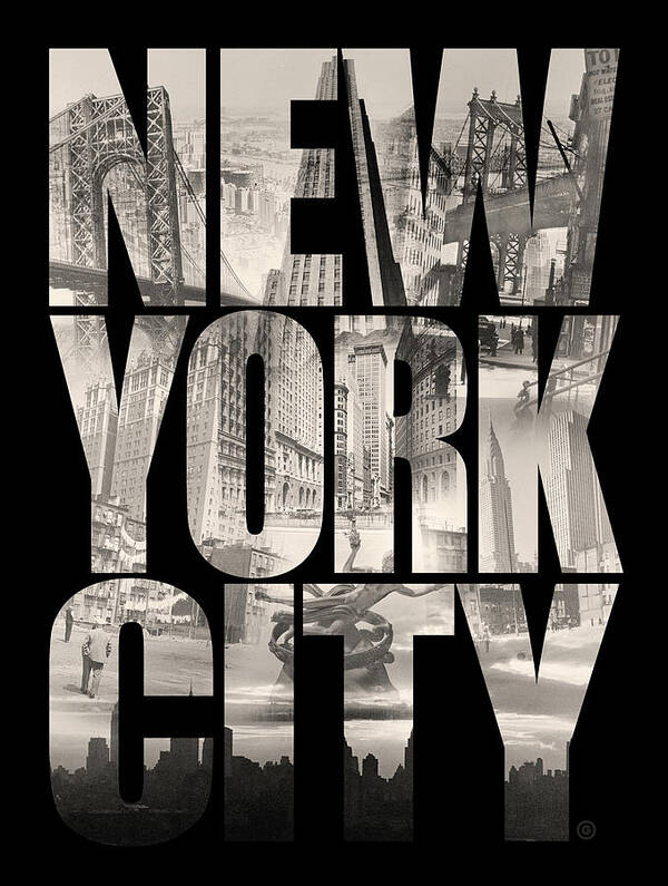 Colorful Poster featuring the digital art New York City by Gary Grayson