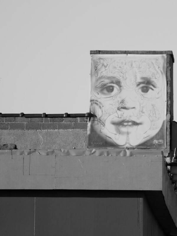 Brooklyn Poster featuring the photograph THE FACE in BLACK AND WHITE #1 by Rob Hans