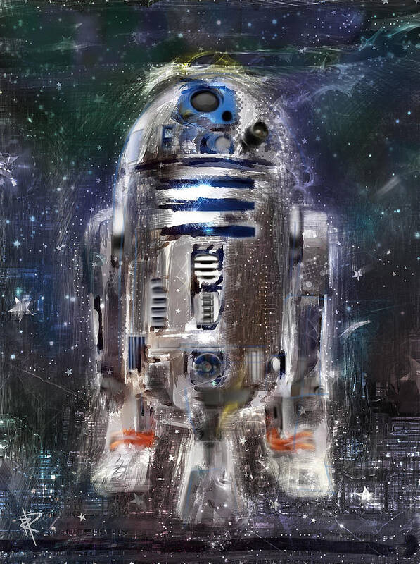 R2d2 Poster featuring the digital art The Little Guy by Russell Pierce