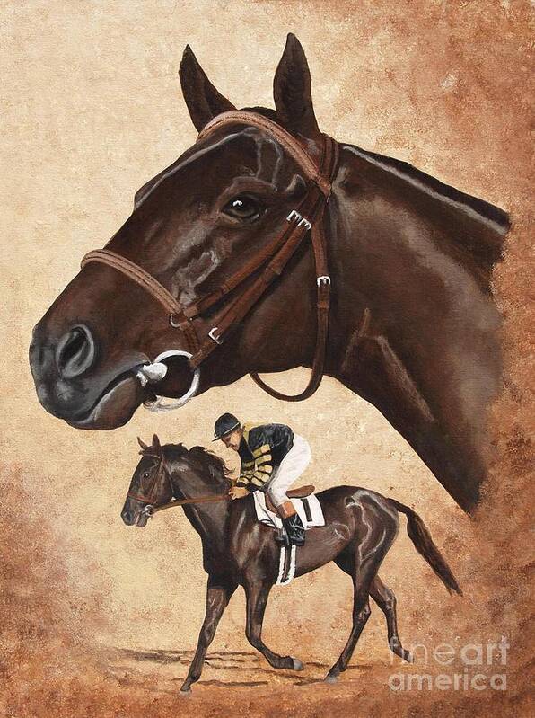 War Admiral Poster featuring the painting War Admiral #1 by Pat DeLong
