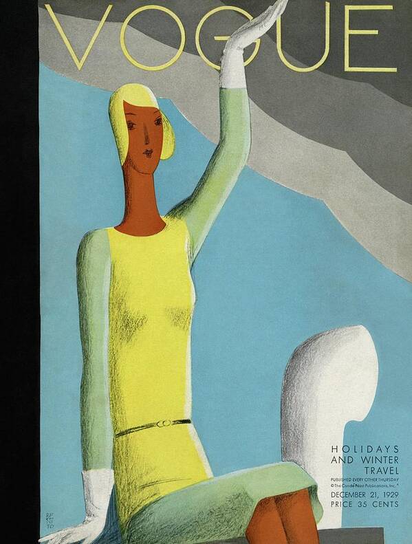 Fashion Poster featuring the photograph A Vintage Vogue Magazine Cover Of A Woman #10 by Eduardo Garcia Benito