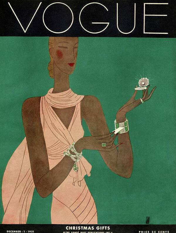 Fashion Poster featuring the photograph A Vintage Vogue Magazine Cover Of A Woman #11 by Eduardo Garcia Benito