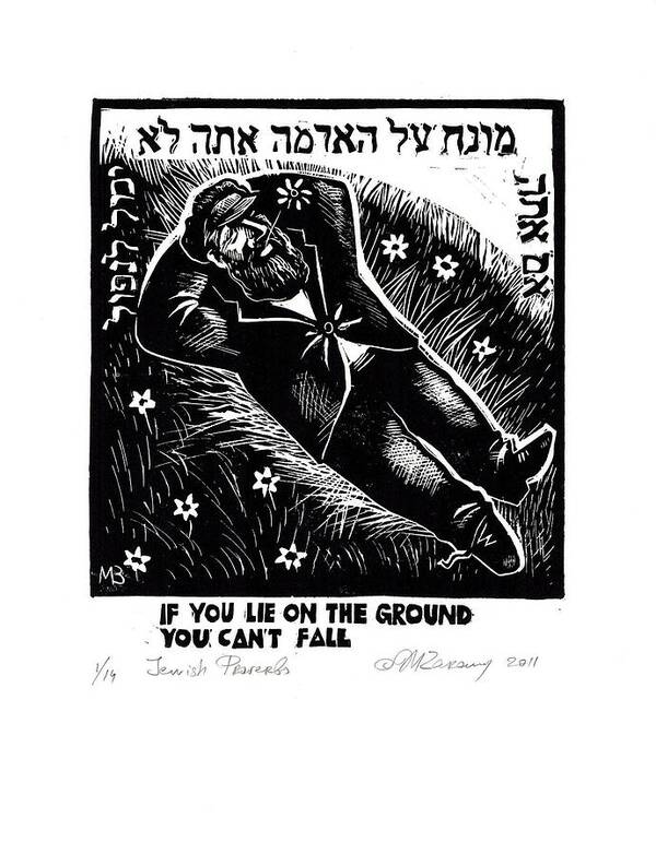 Jewish Folk Folklore Proverbs Jewish Humor Joces Poster featuring the drawing Jewish proverbs #22 by Mikhail Zarovny
