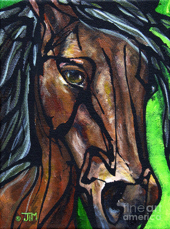 Horse Poster featuring the painting #11 June 2nd #11 by Jonelle T McCoy