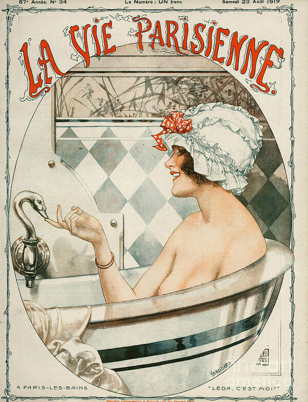Covers Poster featuring the drawing La Vie Parisienne 1919 1910s France #11 by The Advertising Archives