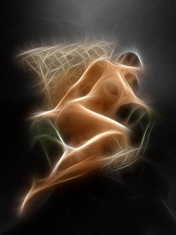 Nude Poster featuring the photograph 1295 Energy Work  by Chris Maher