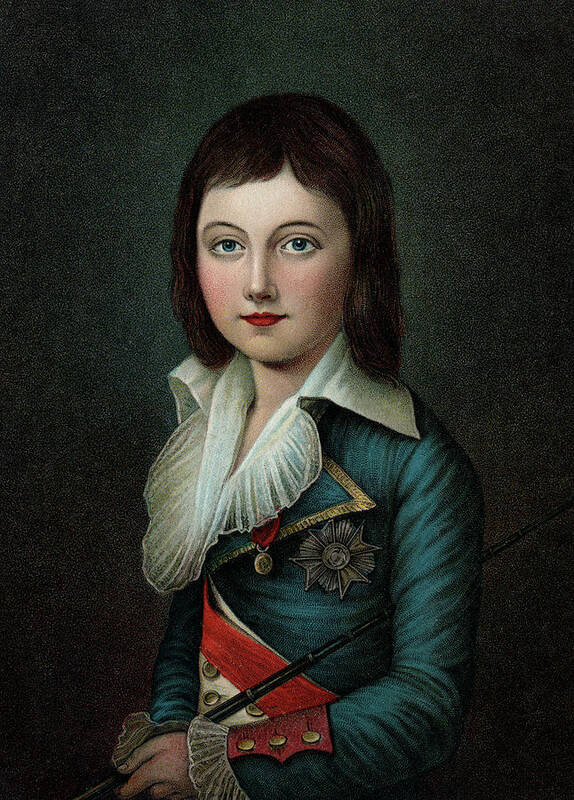 Vertical Poster featuring the painting 1792 Portrait Of Louis Xvii Young Boy by Vintage Images