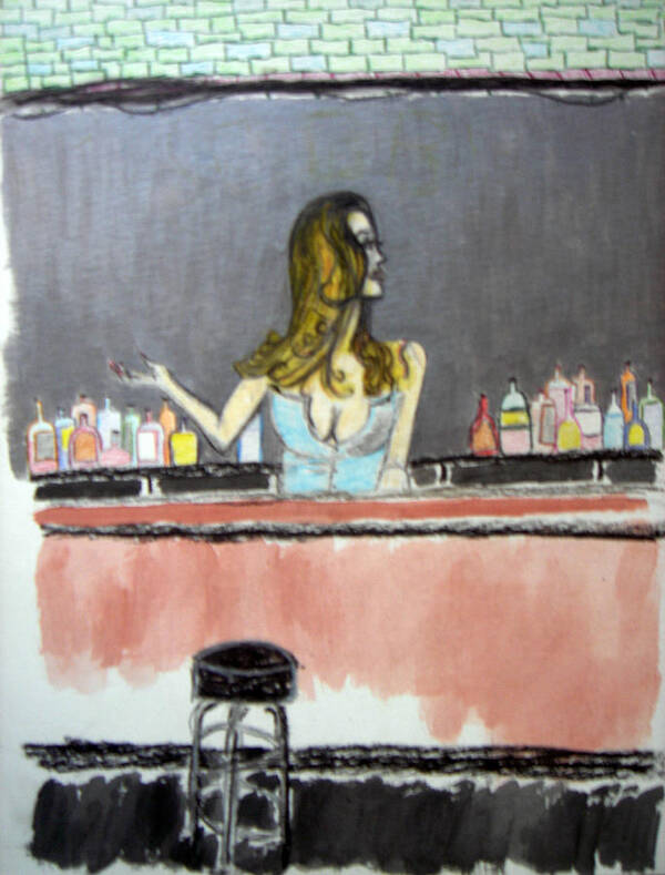 Bartender Poster featuring the painting Bartender #2 by Culture Cruxxx