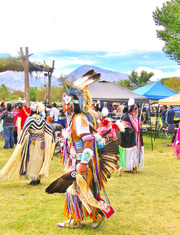 Paiute Poster featuring the photograph Paiute Powwow #1 by Marilyn Diaz