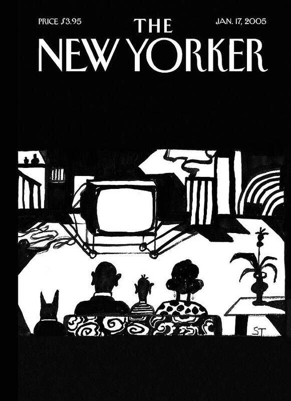 120397 Sst Saul Steinberg Poster featuring the painting New Yorker January 17th, 2005 by Saul Steinberg