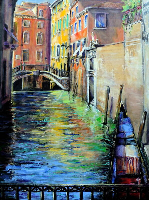 Italy Poster featuring the painting Venice by Jodie Marie Anne Richardson Traugott     aka jm-ART
