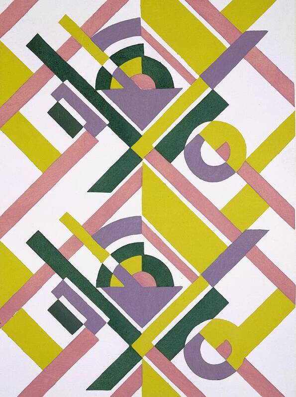 Colourful Poster featuring the painting Design from Nouvelles Compositions Decoratives by Serge Gladky
